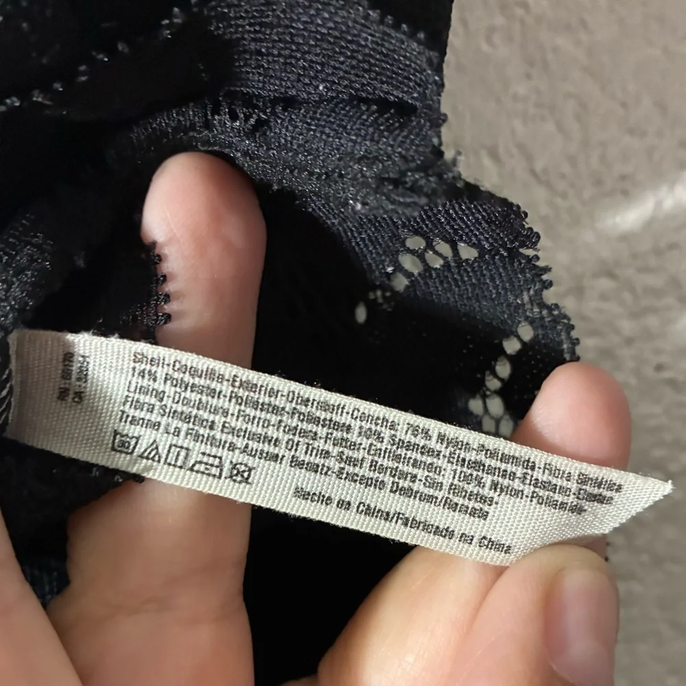Intimately Free People Cropped Elegant Black Lace Bralette S